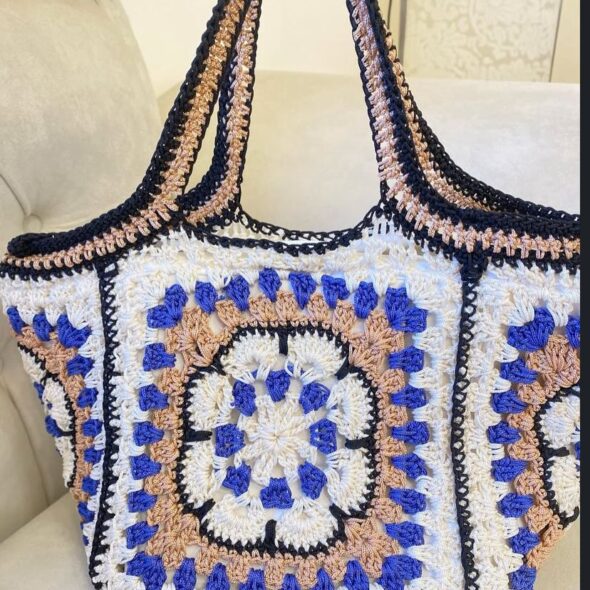 Flower 5 squares bag