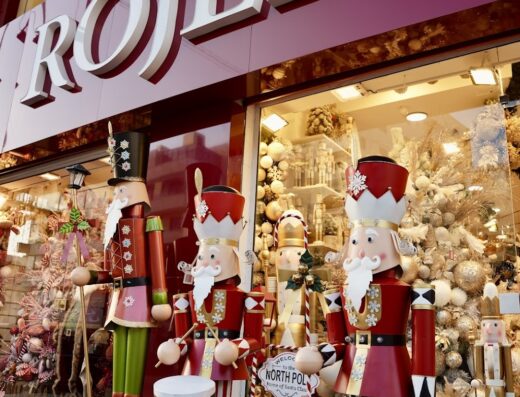 Rojeh Store in Al-Fuhays, Christmas and Easter decorations