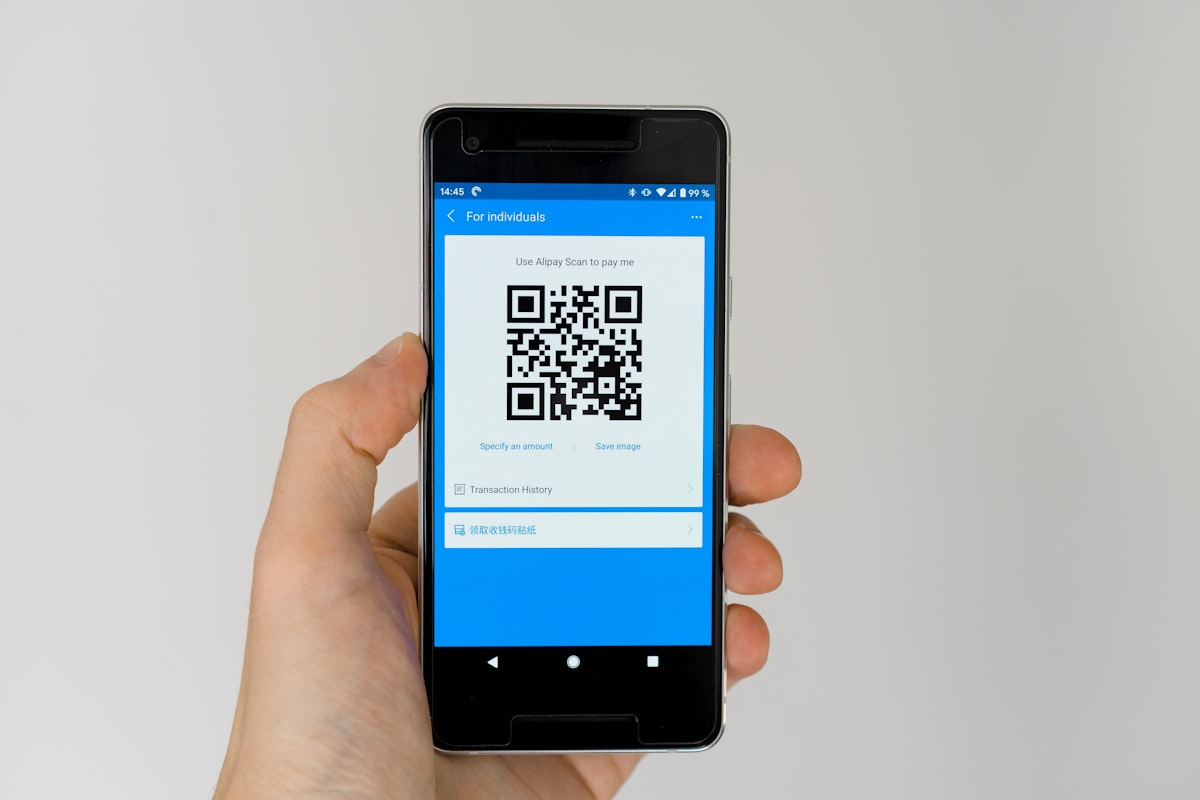 Scanning the QR menu